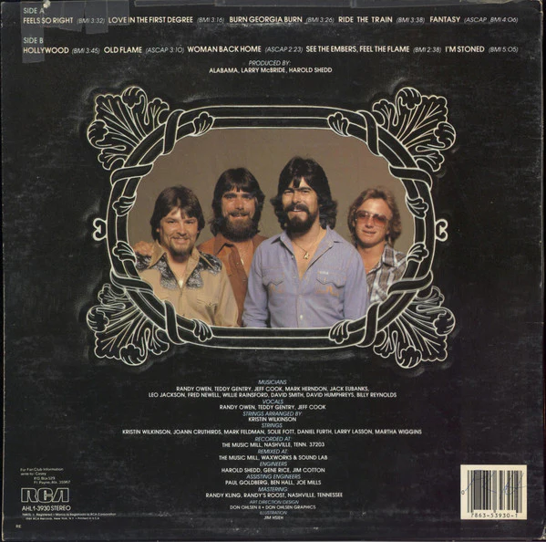 Alabama - Feels So Right (LP, Album, Ind) (Near Mint (NM or M-)) - Image 2