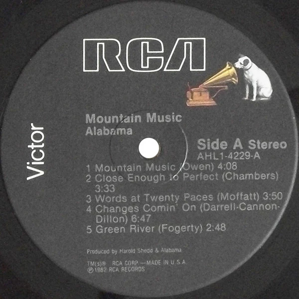 Alabama - Mountain Music (LP, Album, Ind) (Very Good Plus (VG+)) - Image 3
