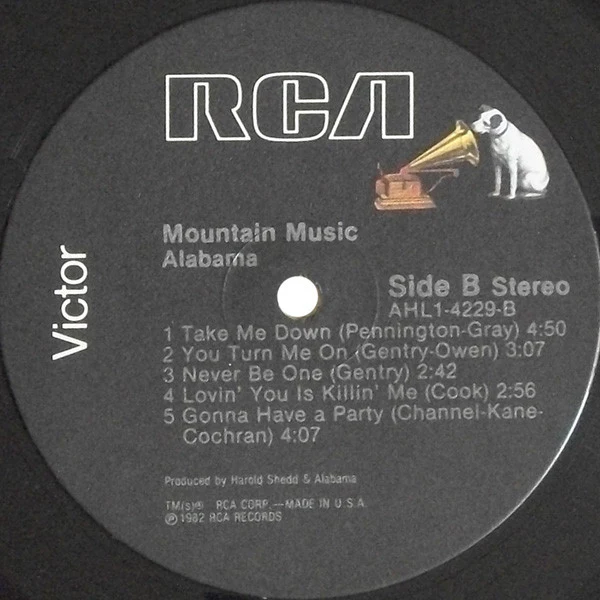Alabama - Mountain Music (LP, Album, Ind) (Very Good Plus (VG+)) - Image 4