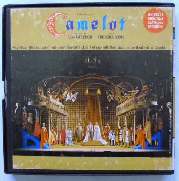 Alan Jay Lerner, Frederick Loewe / Julie Andrews, Richard Burton - Camelot (Original Broadway Cast Recording) (Reel, Album, 4 T) (Very Good (VG)) - Image 2