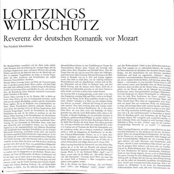 Albert Lortzing, Gisela Litz, Anneliese Rothenberger, Lotte SchĂ€dle, Fritz Ollendorff, Hermann Prey, Fritz Wunderlich, Chor Der Bayerischen Staatsoper, Bayerisches Staatsorchester, Robert Heger - Der WildschĂŒtz Gesamtaufnahme (3xLP, Album + Box, RE) (Ne - Image 5