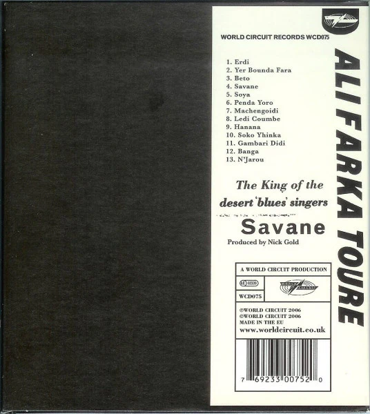 Ali Farka Toure* - Savane (CD, Album) (Mint (M)) - Image 2