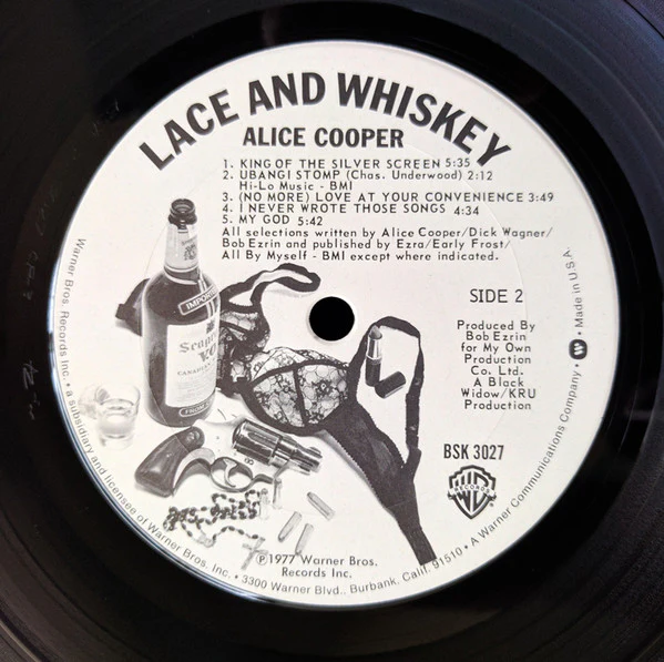 Alice Cooper - Lace And Whiskey (LP, Album) (Very Good Plus (VG+)) - Image 4