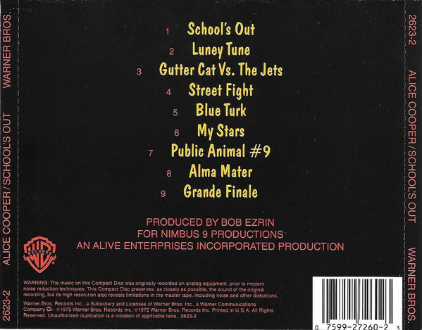 Alice Cooper - School's Out (CD, Album, RE) (Near Mint (NM or M-)) - Image 2