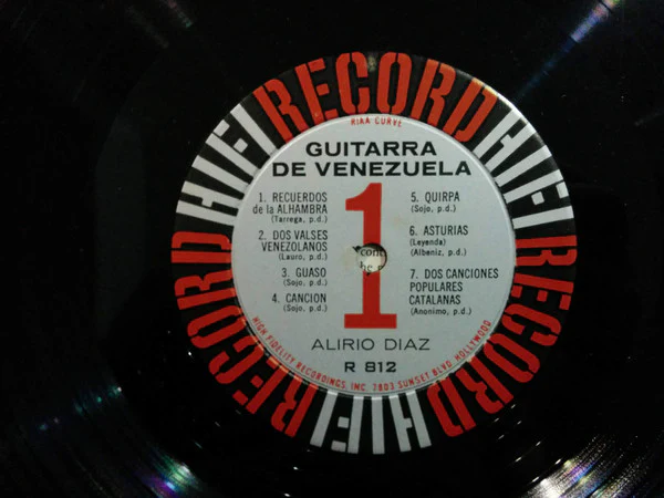Alirio DÃaz - Guitarra De Venezuela (LP, Album, Mono) (Very Good Plus (VG+)) - Image 3
