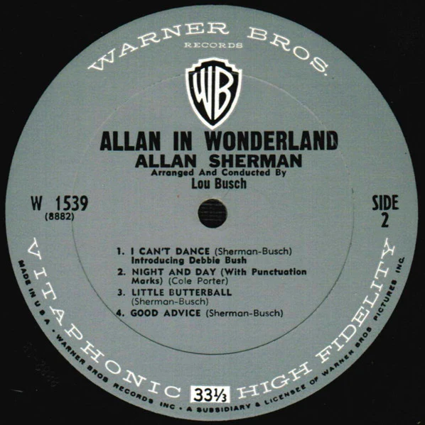 Allan Sherman - Allan In Wonderland (LP, Album, Mono, Vit) (Very Good Plus (VG+)) - Image 4