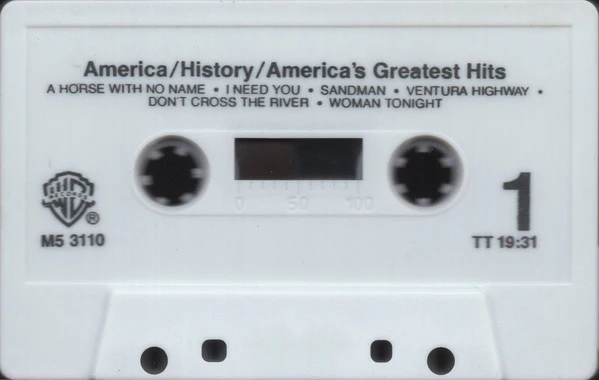 America - History / America's Greatest Hits (Cass, Comp, RE) (Near Mint (NM or M-)) - Image 3