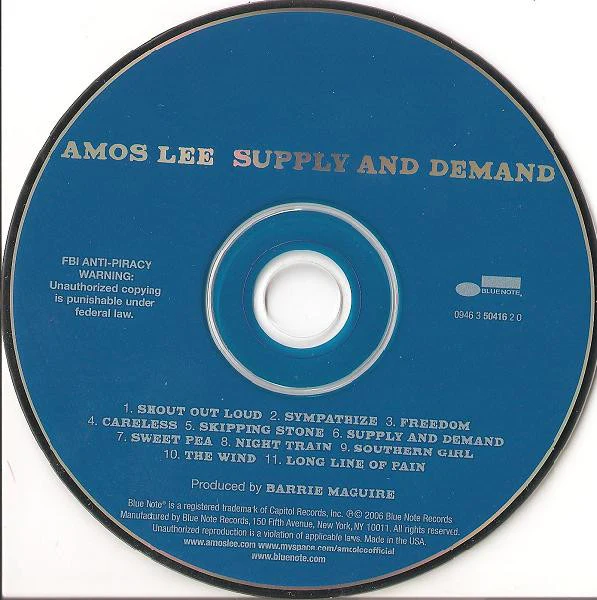 Amos Lee - Supply And Demand (CD, Album) (Near Mint (NM or M-)) - Image 3