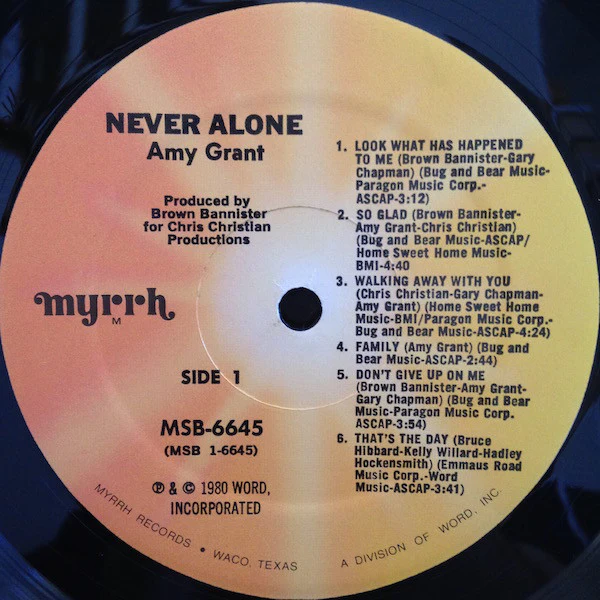 Amy Grant - Never Alone (LP, Album) (Near Mint (NM or M-)) - Image 3