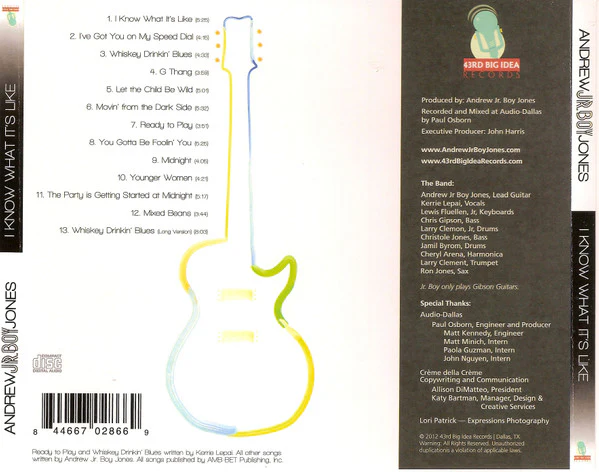 Andrew "Jr. Boy" Jones - I Know What It's Like (CD, Album) (Very Good Plus (VG+)) - Image 2