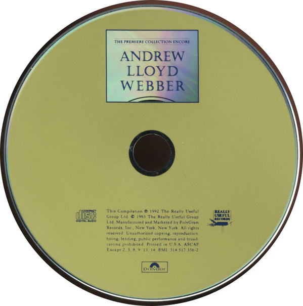 Andrew Lloyd Webber - The Premiere Collection Encore (CD, Comp) (Very Good Plus (VG+)) - Image 4