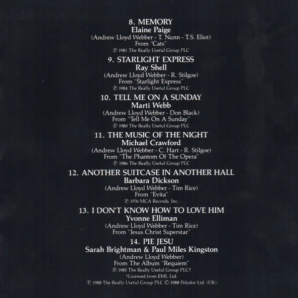 Andrew Lloyd Webber - The Premiere Collection The Best Of Andrew Lloyd Webber (The Original Recordings) (CD, Comp) (Very Good Plus (VG+)) - Image 5