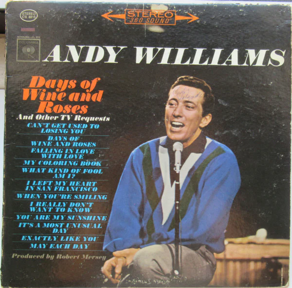 Andy Williams - Days Of Wine And Roses (LP, Album, Pit) (Very Good Plus (VG+))