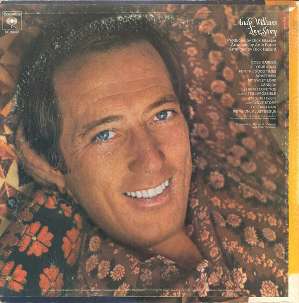 Andy Williams - Love Story (LP, Album, Ter) (Very Good (VG)) - Image 2