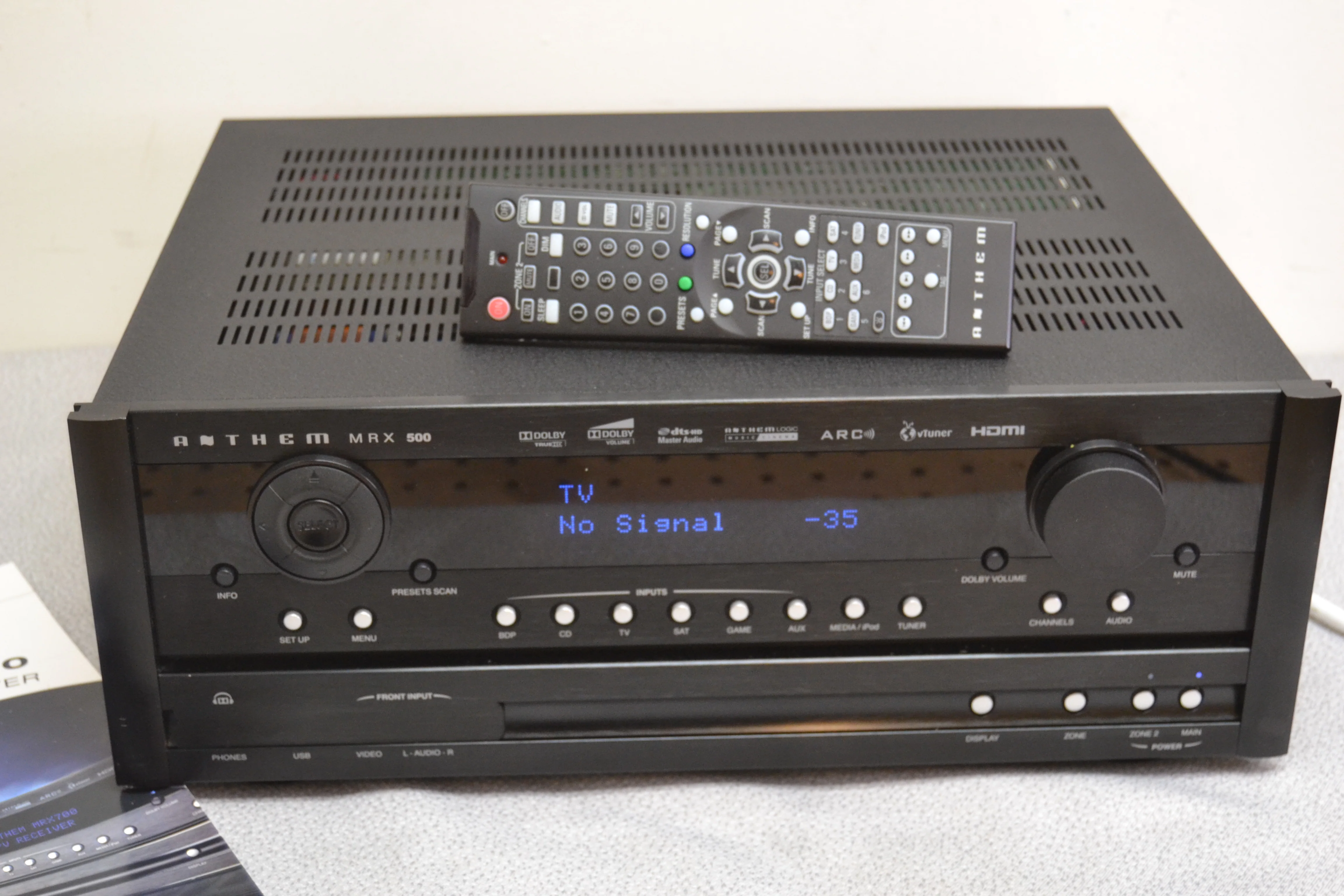 Anthem MAX500 Stereo Av Receiver * Remote * Manual