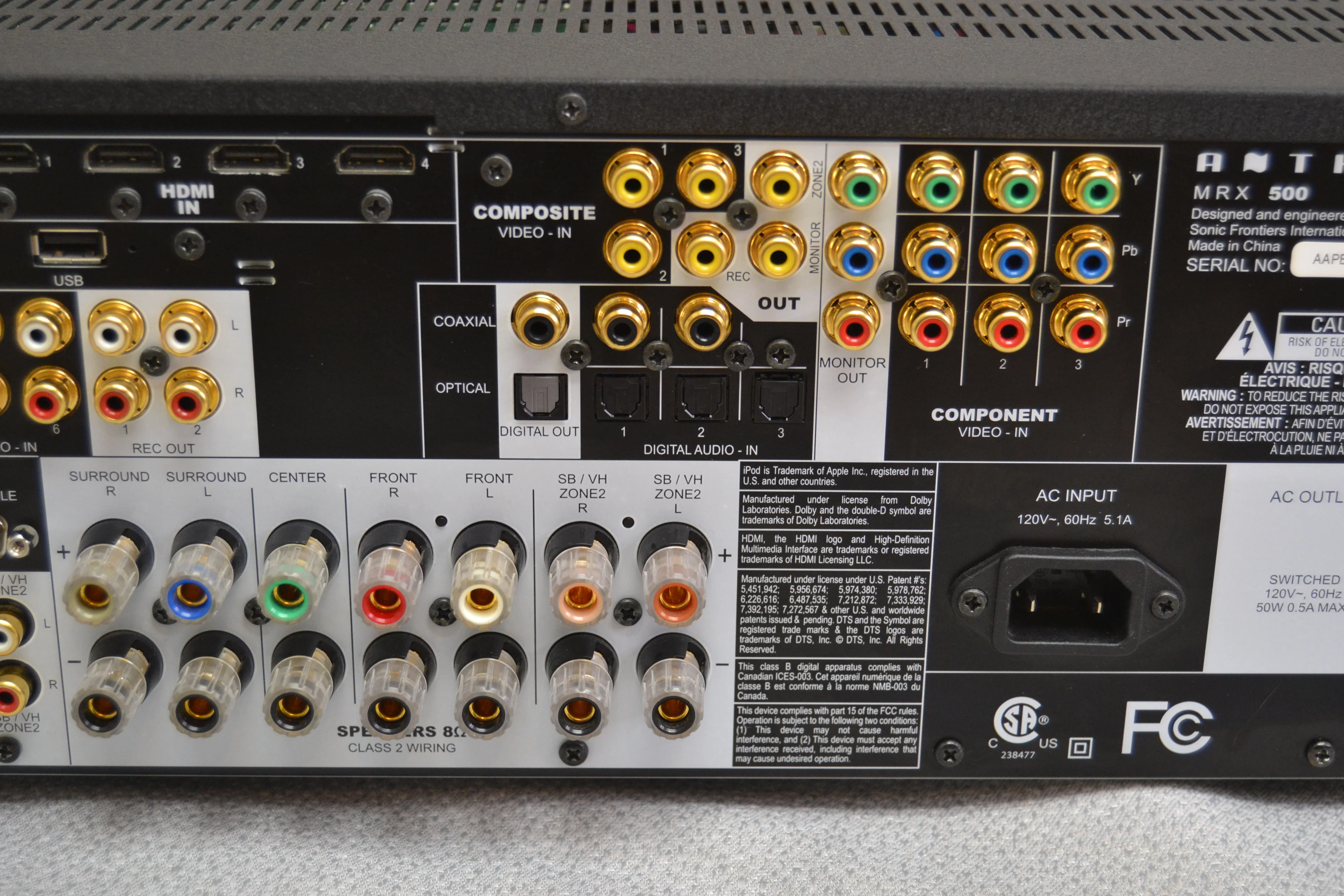 Anthem MAX500 Stereo Av Receiver * Remote * Manual - Image 18