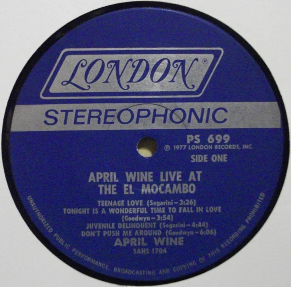 April Wine - Live At The El Mocambo (LP, Album) (Very Good Plus (VG+)) - Image 5