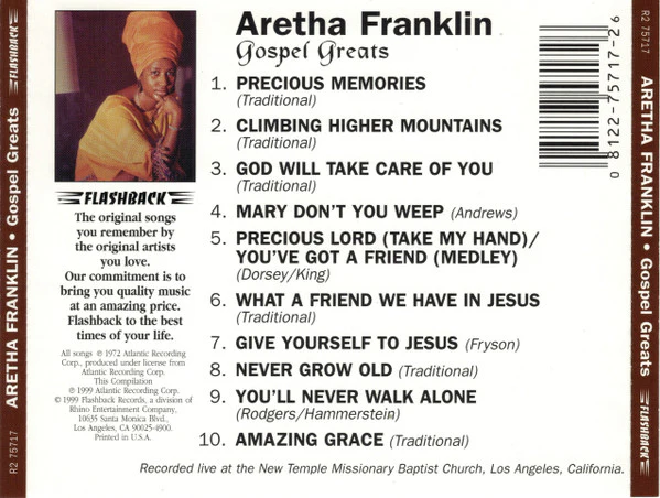 Aretha Franklin - Gospel Greats (CD, Comp, RE, RM) (Mint (M)) - Image 2