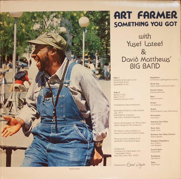 Art Farmer With Yusef Lateef & David Matthews Orchestra - Something You Got (LP, Album) (Very Good Plus (VG+)) - Image 3