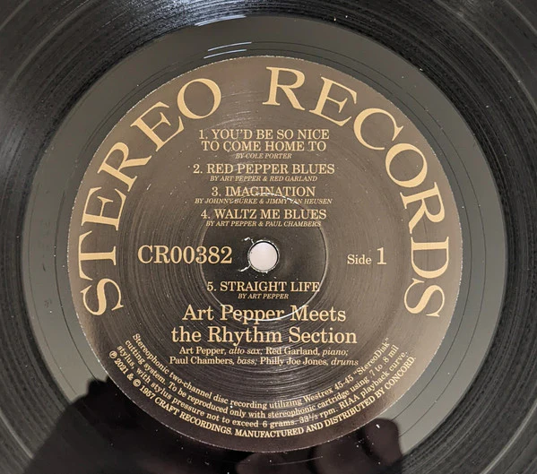 Art Pepper - Art Pepper Meets The Rhythm Section (LP, Album, RE, 180) (Mint (M)) NEW & SEALED - Image 3