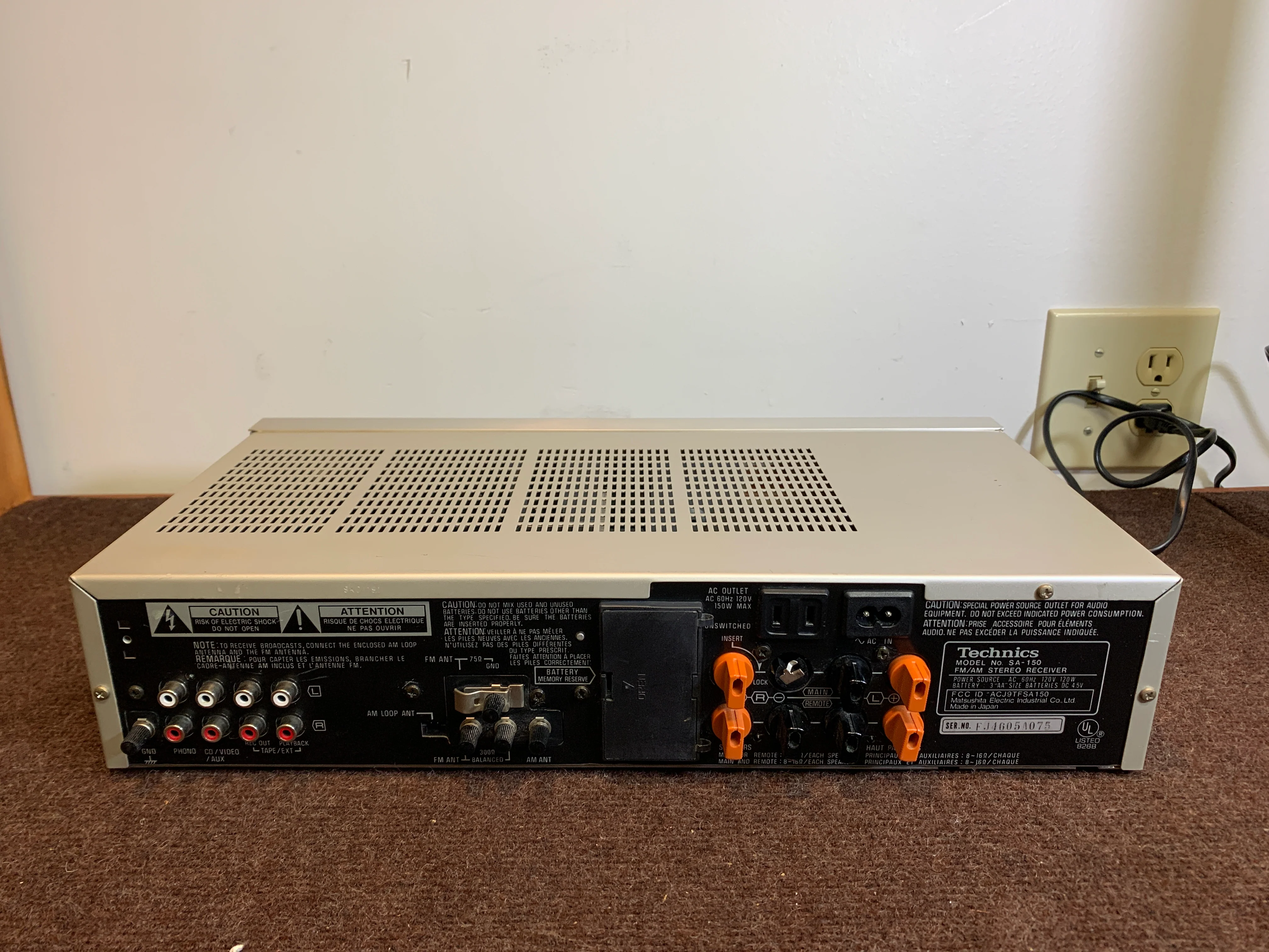 AS IS - Technics SA-150 Stereo Receiver * 27W RMS * 1984 - Image 10