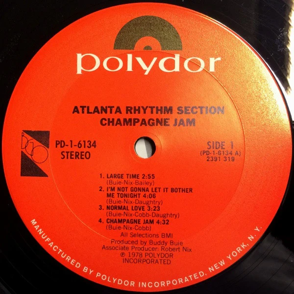 Atlanta Rhythm Section - Champagne Jam (LP, Album, Pit) (Near Mint (NM or M-)) - Image 3