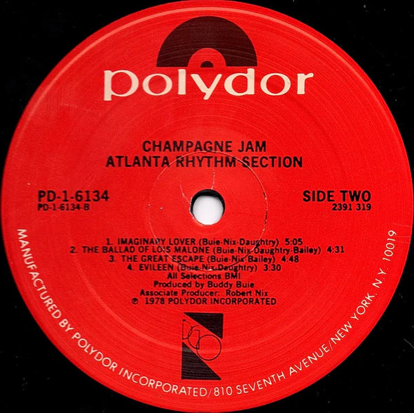 Atlanta Rhythm Section - Champagne Jam (LP, Album, PRC) (Near Mint (NM or M-)) - Image 4