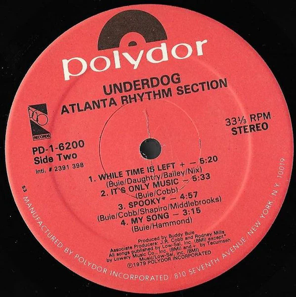 Atlanta Rhythm Section - Underdog (LP, Album, 53 ) (Very Good Plus (VG+)) - Image 4