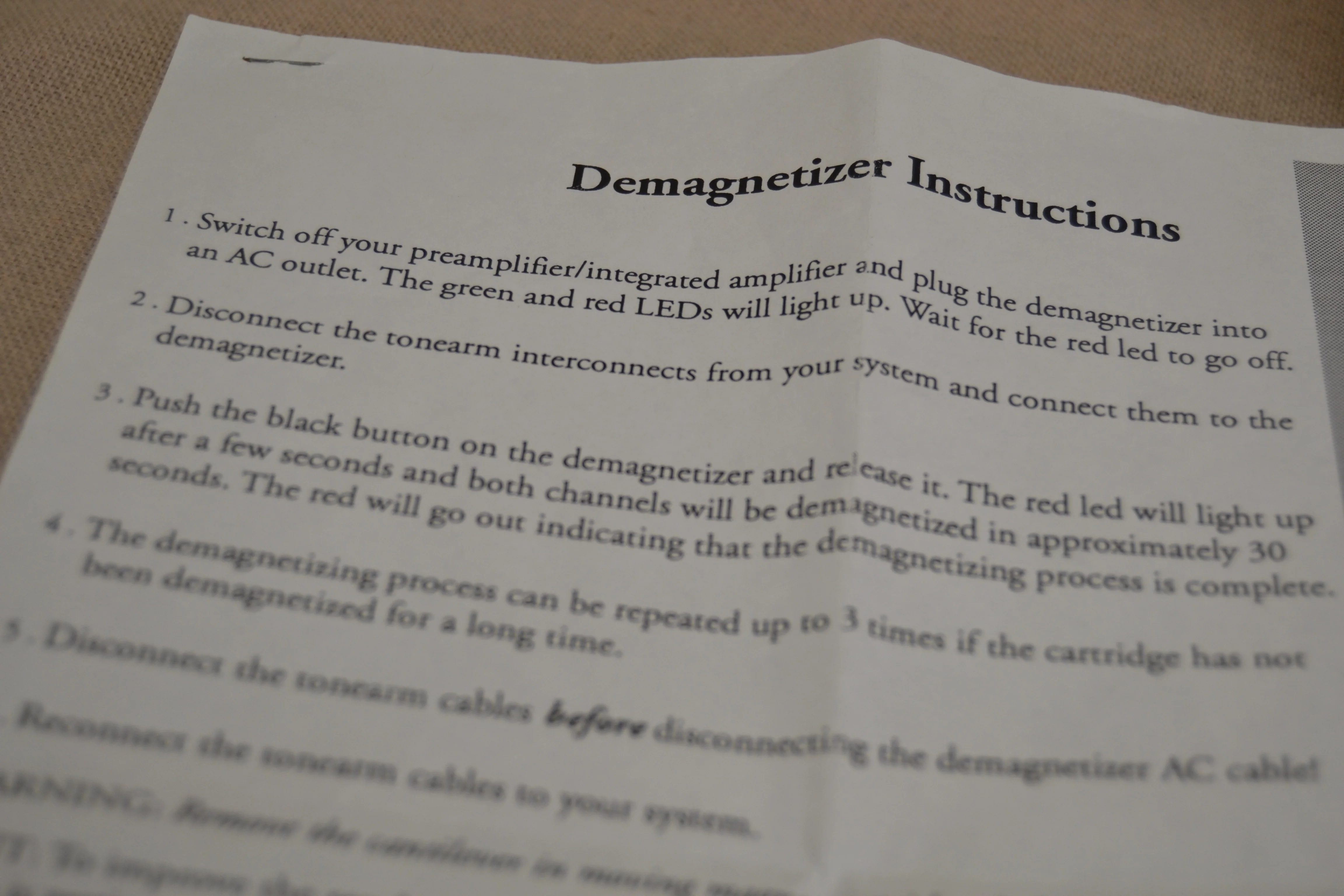 Audio Physic MM/MC Cartridge Demagnetizer * Manual * Box - Image 4