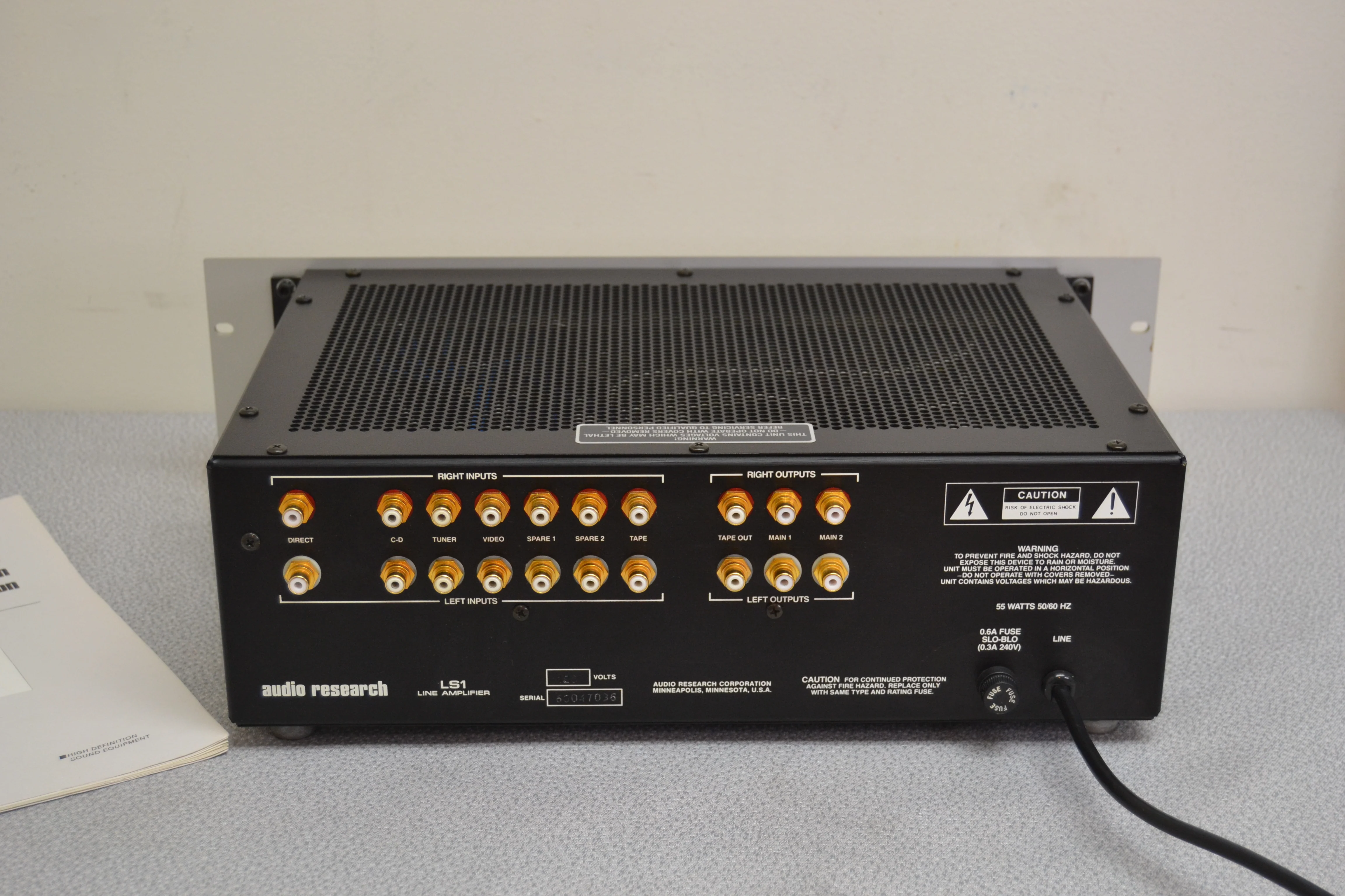 Audio Research LS1 Hybrid Stereo Preamplifier * 1989 * Manual - Image 9
