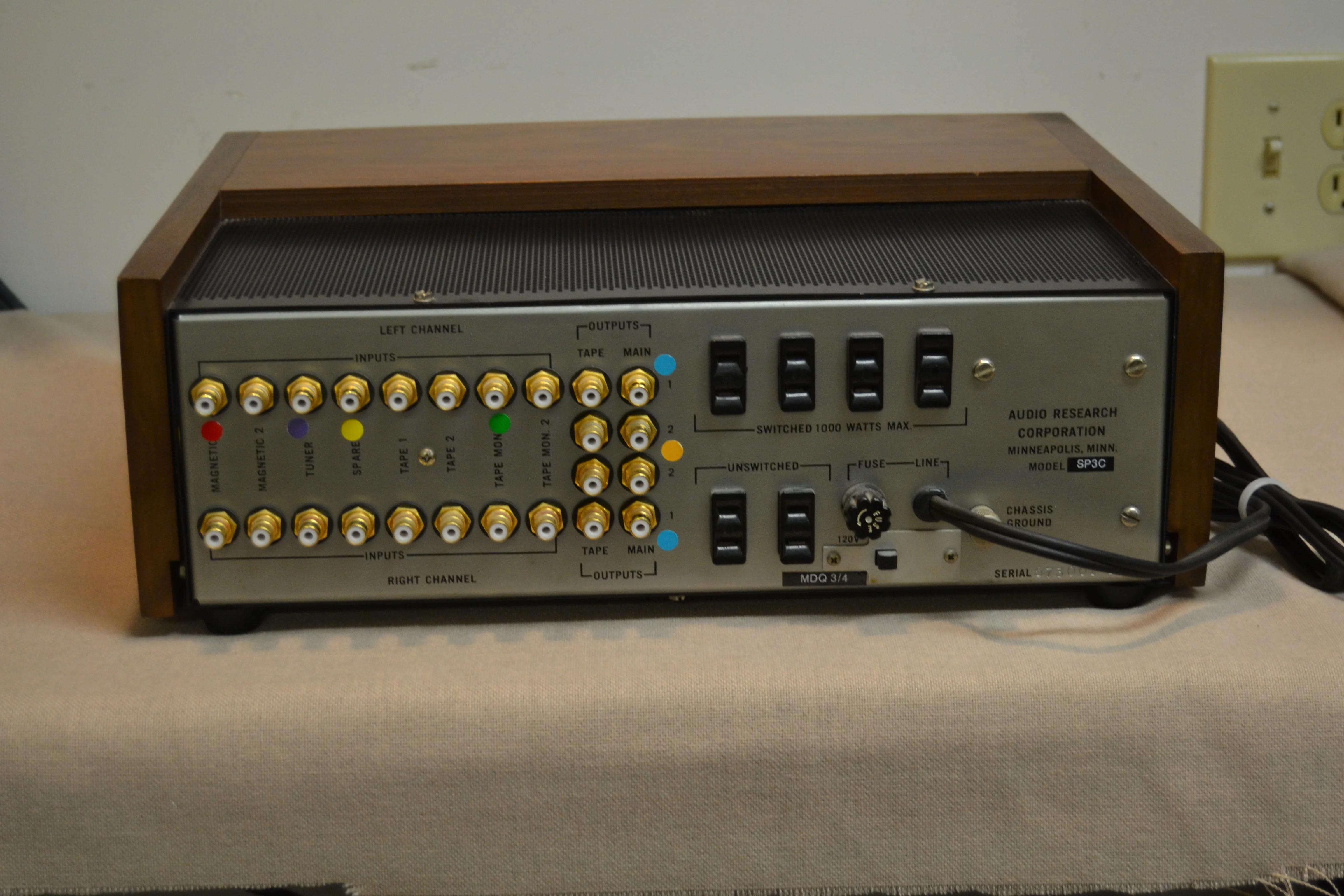 Audio Research SP3-A1 Tube Preamplifier * 2012 Factory Upgraded * Walnut Case * Box - Image 9