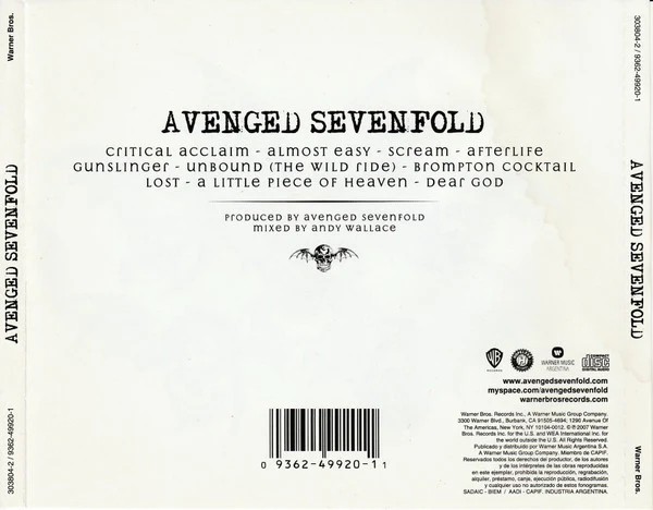 Avenged Sevenfold - Avenged Sevenfold (CD, Album, RE) (Very Good Plus (VG+)) - Image 5