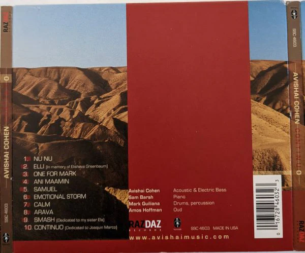 Avishai Cohen - Continuo (CD, Album, Dig) (Near Mint (NM or M-)) - Image 2