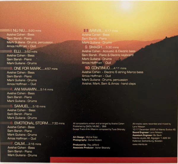 Avishai Cohen - Continuo (CD, Album, Dig) (Near Mint (NM or M-)) - Image 4