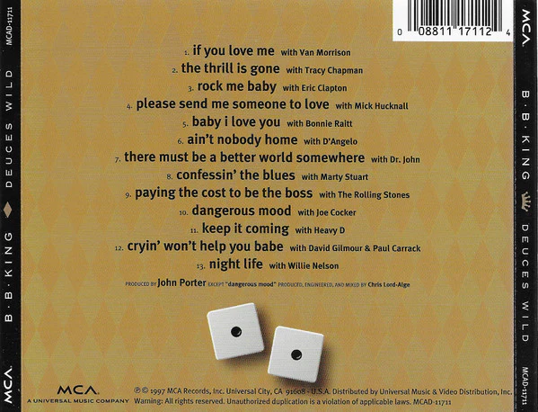 B.B. King - Deuces Wild (CD, Album) (Very Good Plus (VG+)) - Image 4