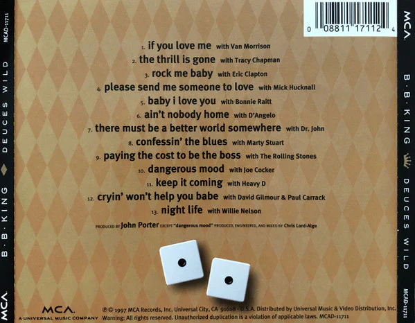 B.B. King - Deuces Wild (CD, Album) (Very Good Plus (VG+)) - Image 2