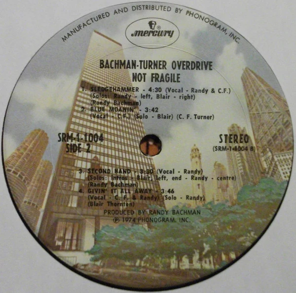 Bachman-Turner Overdrive - Not Fragile (LP, Album, Gat) (Very Good Plus (VG+)) - Image 5