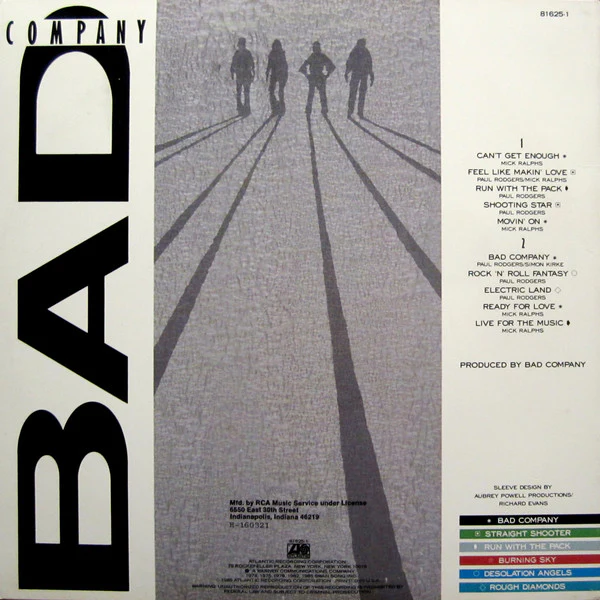 Bad Company - 10 From 6 (LP, Comp, Club, RCA) (Very Good Plus (VG+)) - Image 2