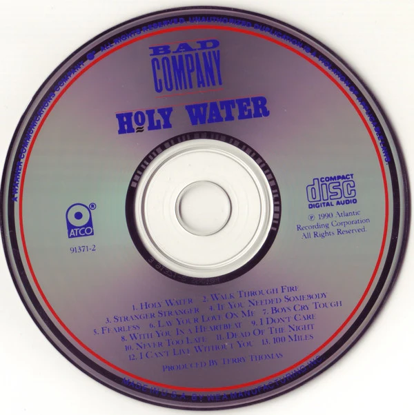 Bad Company - Holy Water (CD, Album, SRC) (Very Good Plus (VG+)) - Image 3