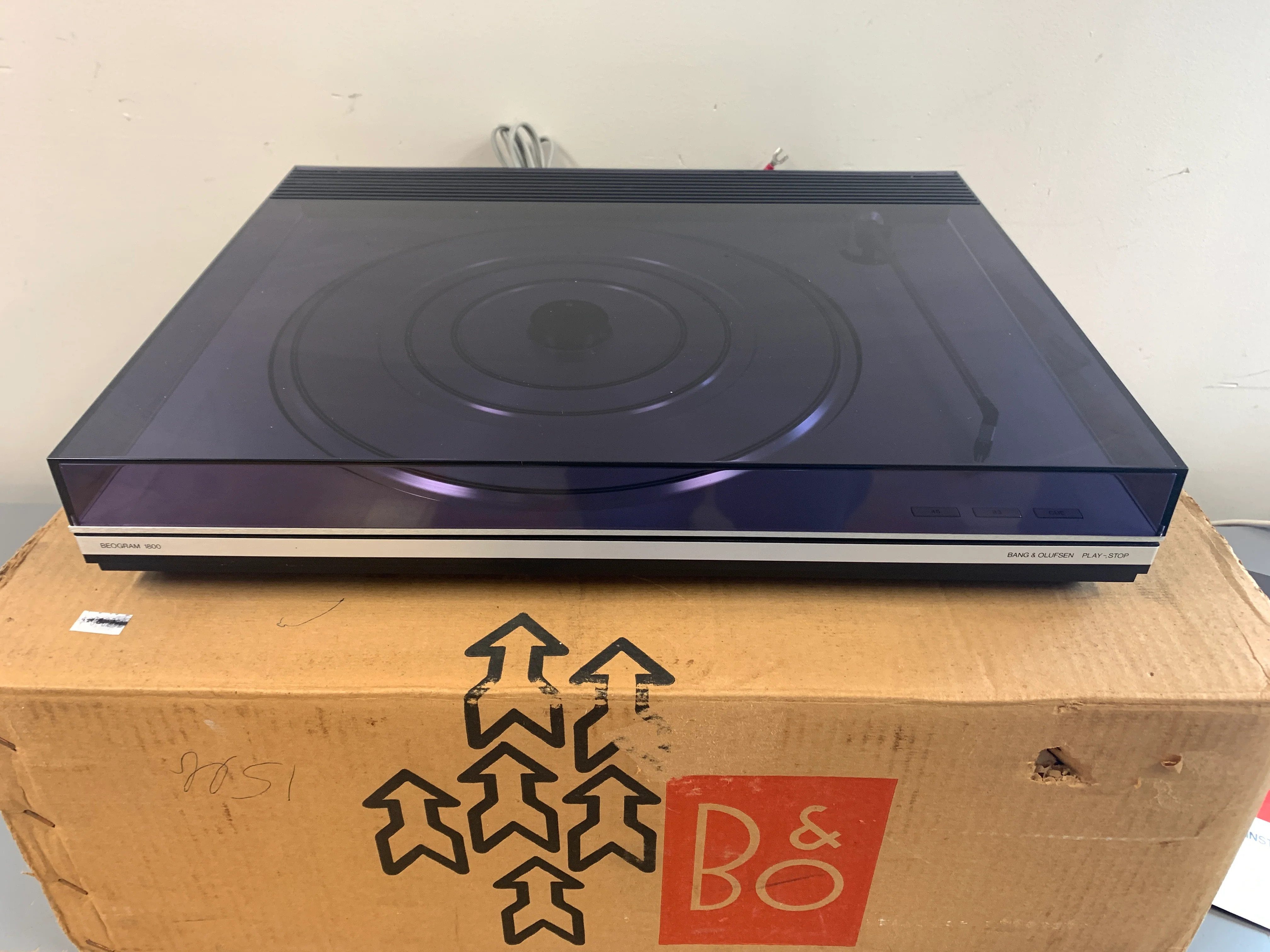 Bang & Olufsen Beogram 1800 Turntable with MMC4 Cartridge * Box * Manual