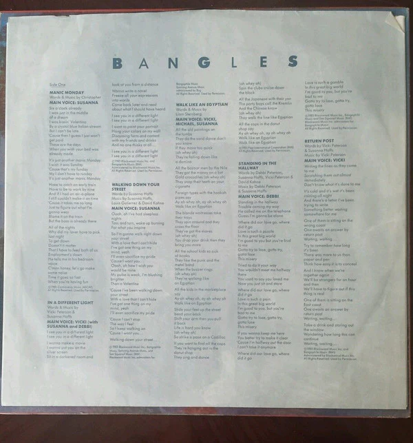 Bangles - Different Light (LP, Album, Pit) (Near Mint (NM or M-)) - Image 3