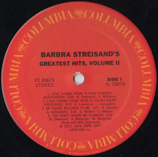 Barbra Streisand - Barbra Streisand's Greatest Hits - Volume 2 (LP, Comp, Pit) (Near Mint (NM or M-)) - Image 3