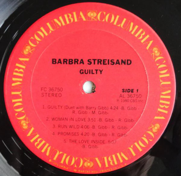 Barbra Streisand - Guilty (LP, Album, Gat) (Very Good Plus (VG+)) - Image 4
