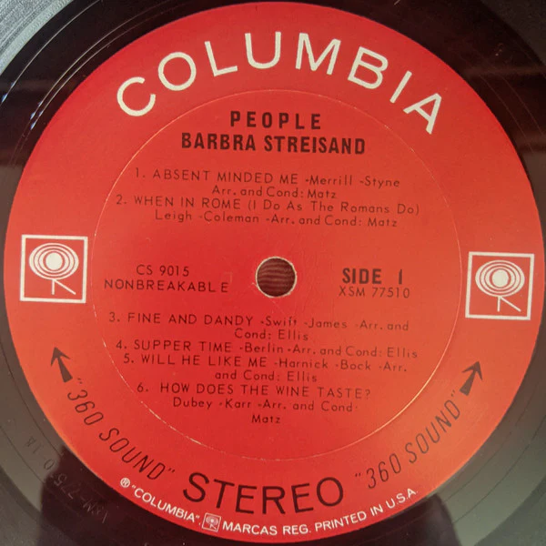 Barbra Streisand - People (LP, Album, Pit) (Very Good Plus (VG+)) - Image 3