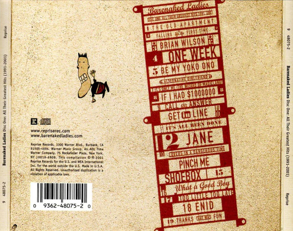 Barenaked Ladies - Disc One: All Their Greatest Hits (1991-2001) (CD, Comp) (Very Good Plus (VG+)) - Image 2