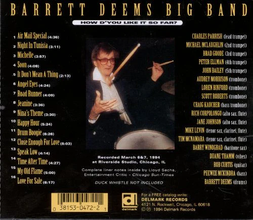 Barrett Deems Big Band - How D'You Like It So Far? (CD, Album) (Very Good Plus (VG+)) - Image 2