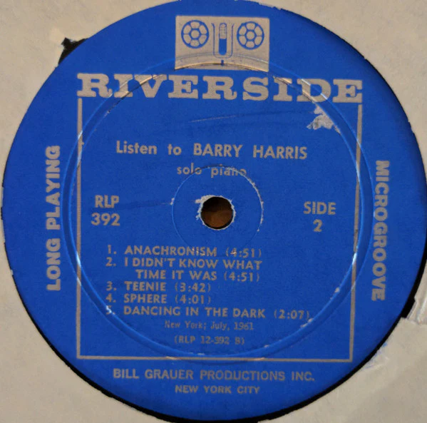 Barry Harris - Listen To Barry Harris . . . Solo Piano (LP, Album, Mono) (Mint (M)) - Image 4