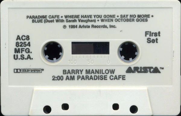Barry Manilow - 2:00 AM Paradise Cafe (Cass, Album) (Very Good Plus (VG+)) - Image 3
