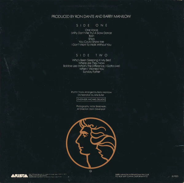 Barry Manilow - One Voice (LP, Album, San) (Very Good Plus (VG+)) - Image 2
