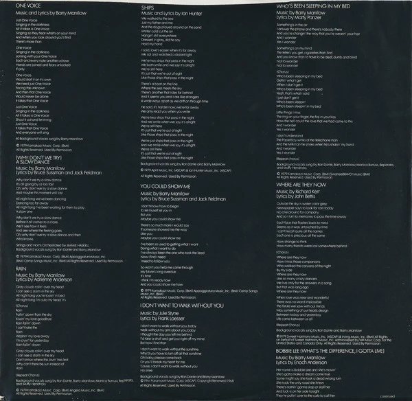 Barry Manilow - One Voice (LP, Album, San) (Very Good Plus (VG+)) - Image 5